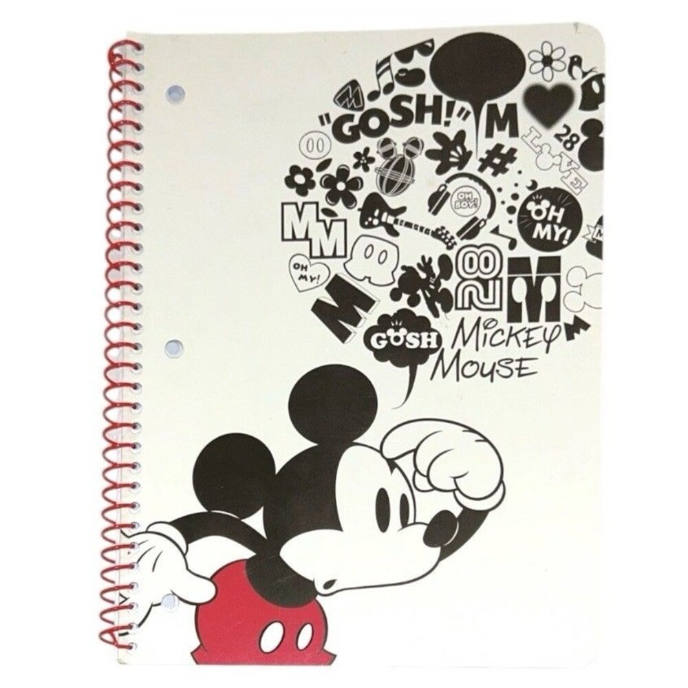Disney Mickey Mouse & Friends Wide Ruled Spiral Notebook 70 Sheets